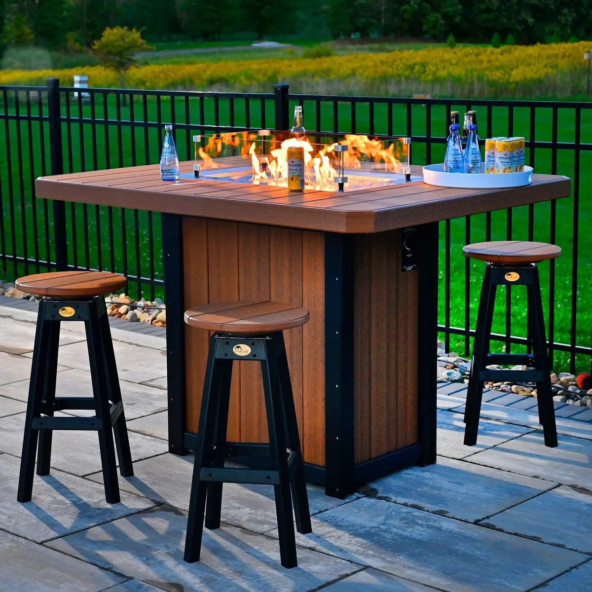 Lumin Fire Pit 62" Rectangular Table From Luxcraft 1