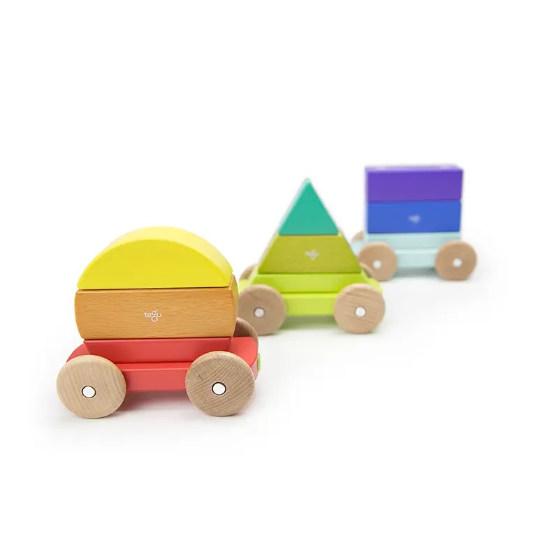 Tegu Magnetic Shape Train Tegu Baby And Toddler 9 Pieces 2