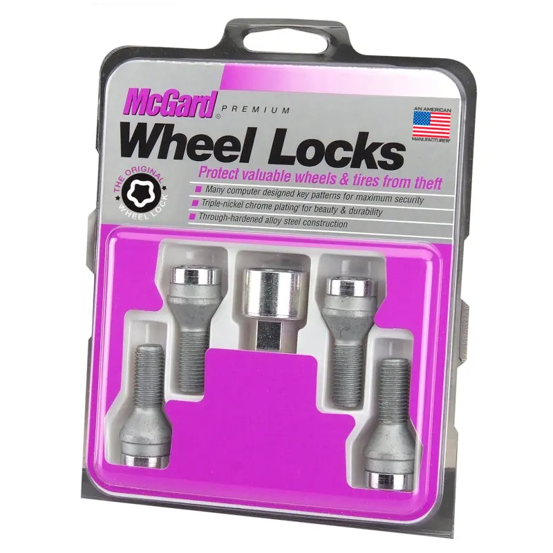 Mcgard Chrome Cone-Seat Wheel Lock Bolts – 4-Pack, M14X1.5, 17Mm Hex, 31Mm Shank 1