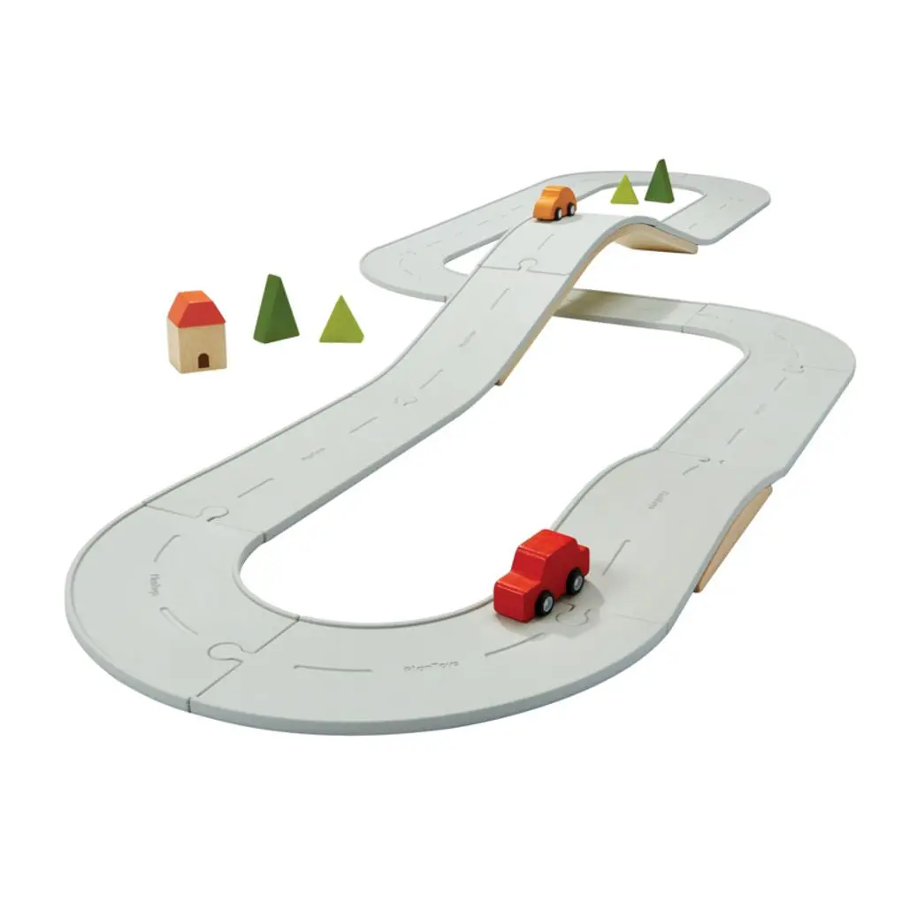 Plantoys Rubber Road & Rail Set - Large 1