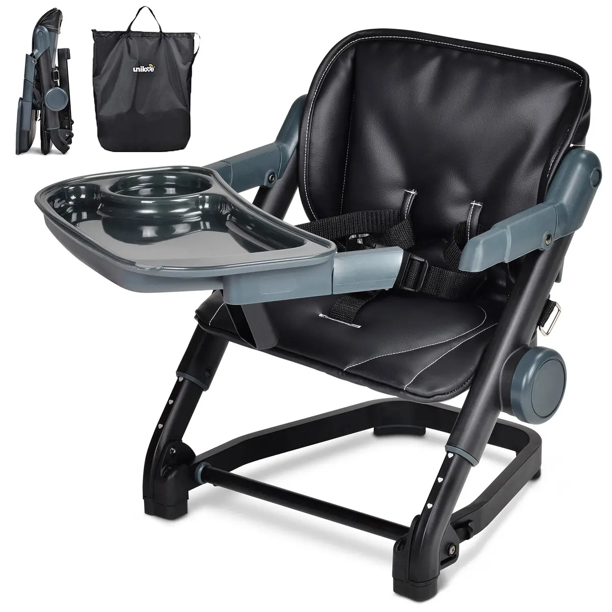 Unilove Feed Me 3-In-1 Dining Leather Booster Seat For Toddlers 2