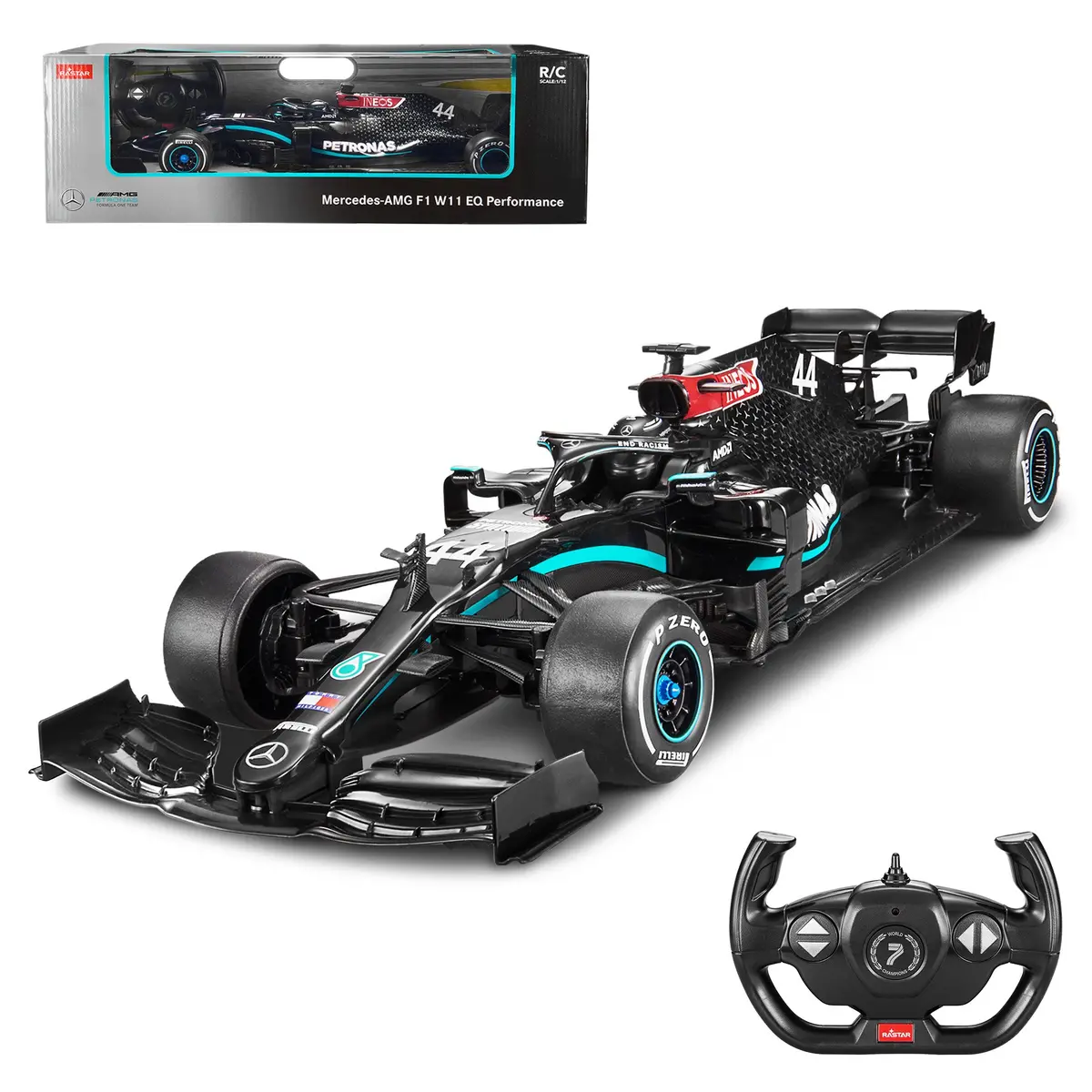 Mercedes-Benz F1 W11 Eq Performance 1/12 Scale Licensed Remote Control Toy Car, Official F1 Merchandise By Rastar 1