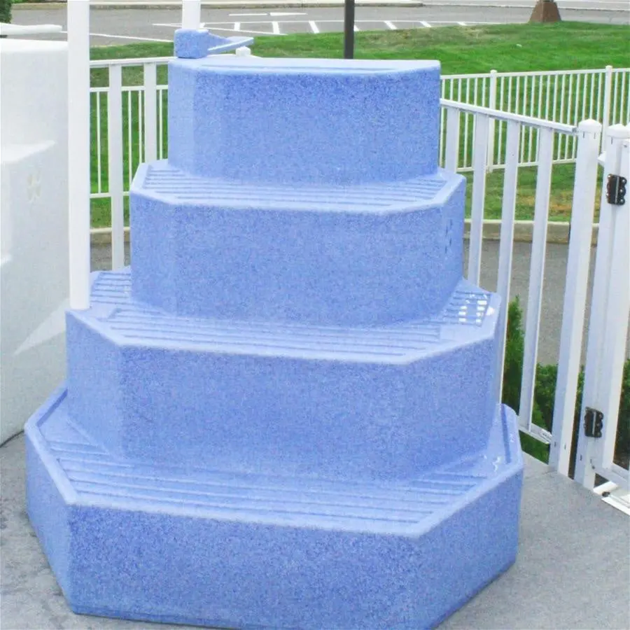 The King Aqua Staircase (Blue Granite Wedding Cake Pool Steps) 1
