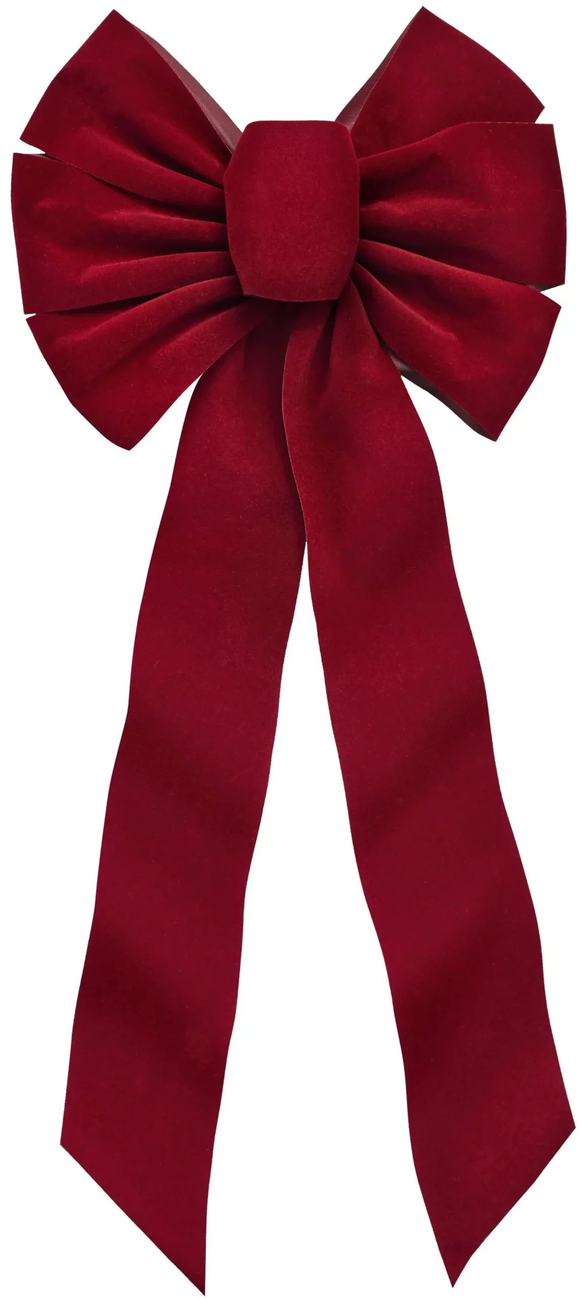 10" X 22" Burgundy 7-Loop Christmas Bow 1