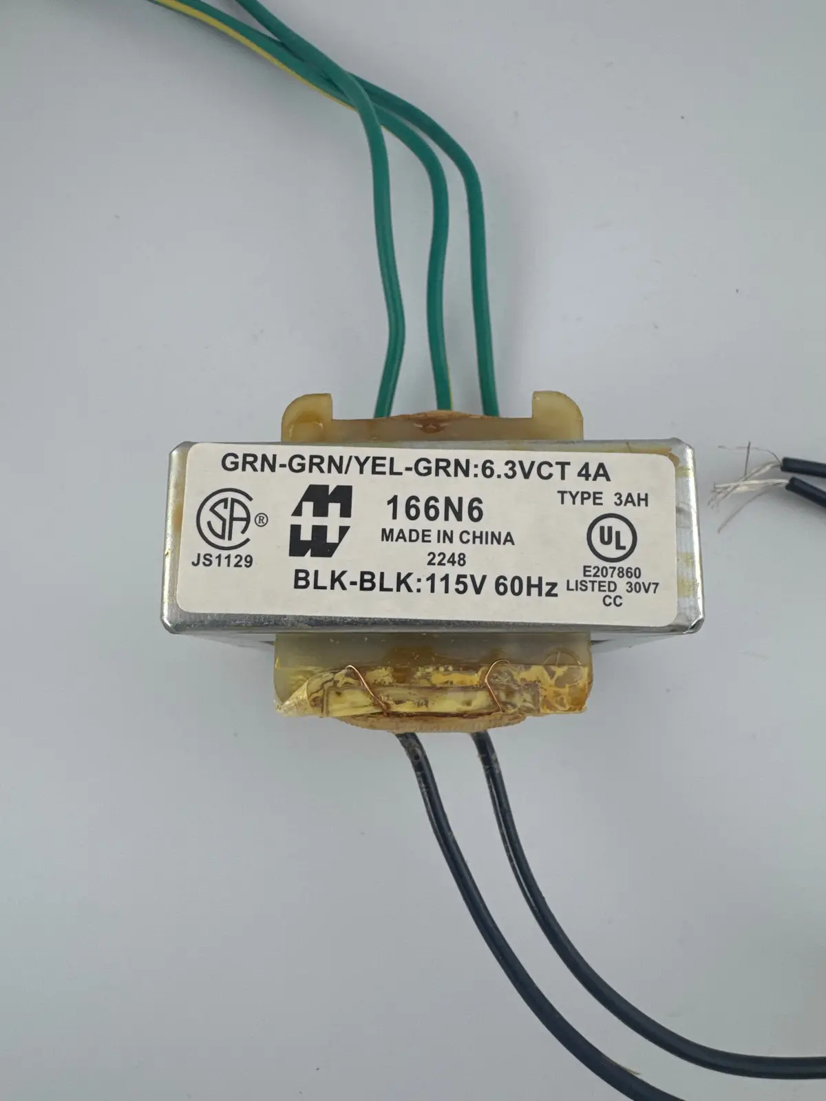 Transformer - Hammond - Low Voltage / Filament, Open, 6.3 Vct - Apd-166N6 2