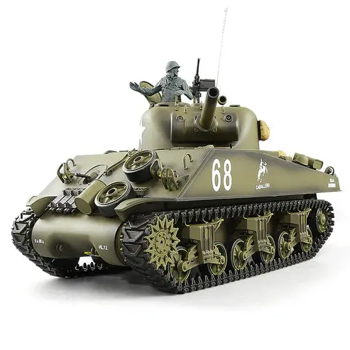 Heng Long® 1/16 Rc Battle Tank M4a3 Sherman – Upgrade Edition – Metal Gearbox, 340° Rotating Turret & Infrared Battle 1