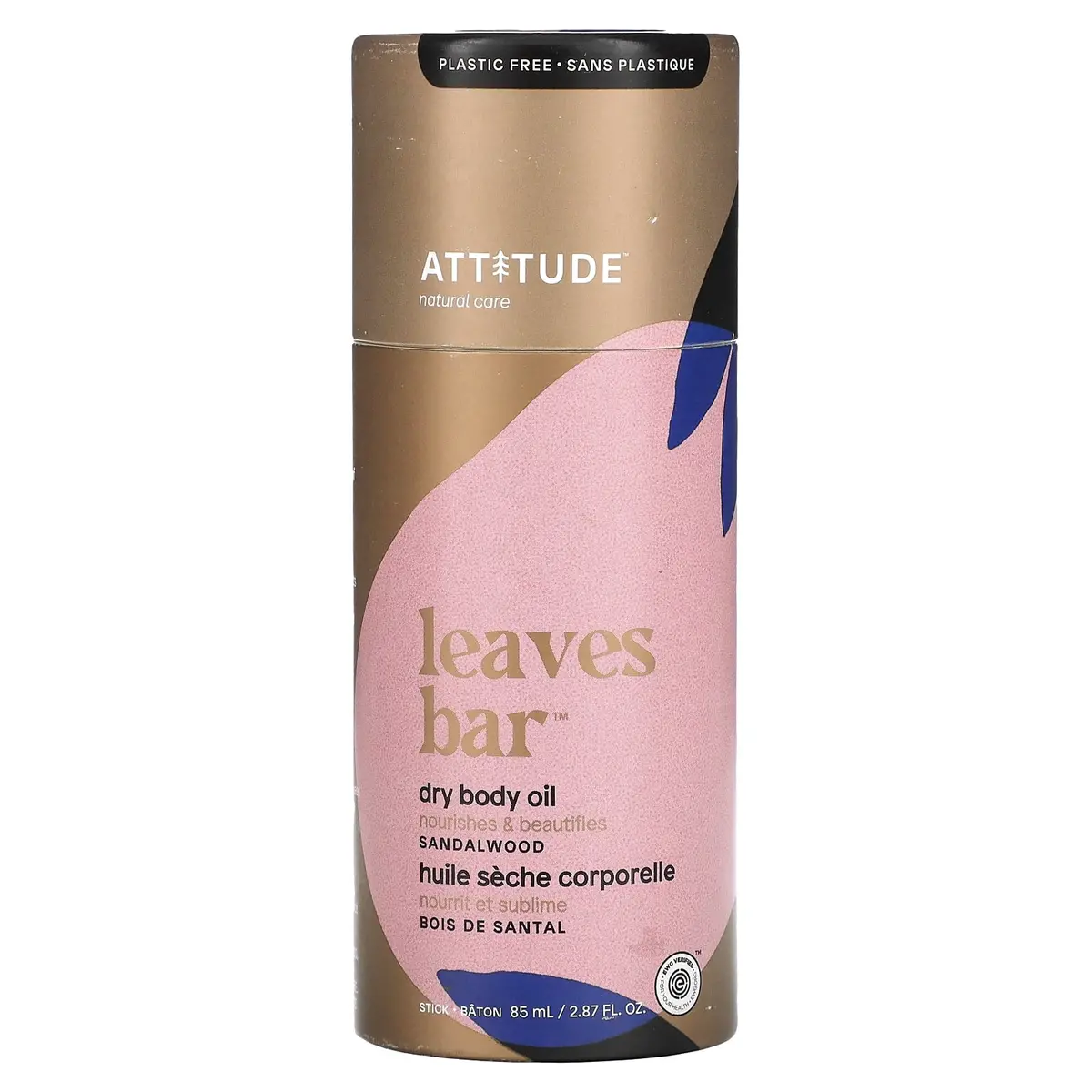 Attitude - Bar Dry Oil Sandalwood, 2.87 Oz - Moisturizing Body Oil - 4 Pack 1