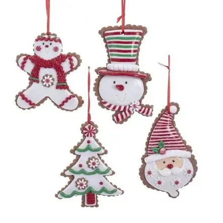 4.5" Holiday Gingerbread Cut Out Ornament 1