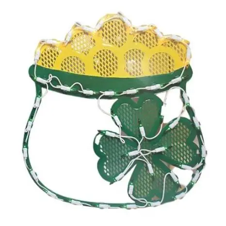 Lighted St. Patrick’S Day Pot Of Gold Window Silhouette Decoration 1