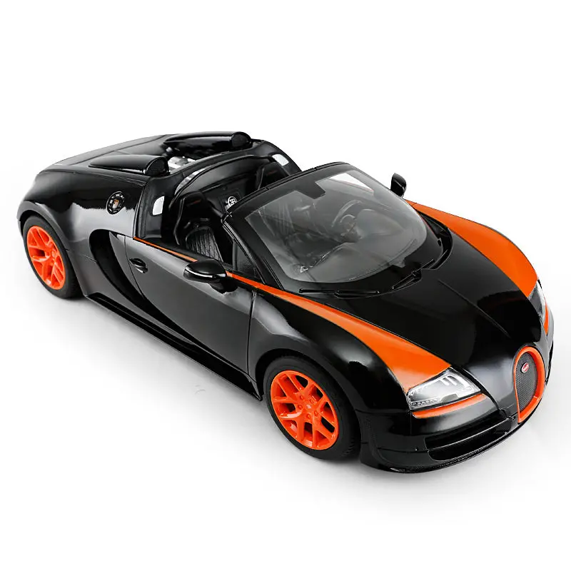 Bugatti Veyron 16.4 Grand Sport Vitesse Rc Car 1/14 Scale Licensed Remote Control Toy Car With Working Lights By Rastar 2