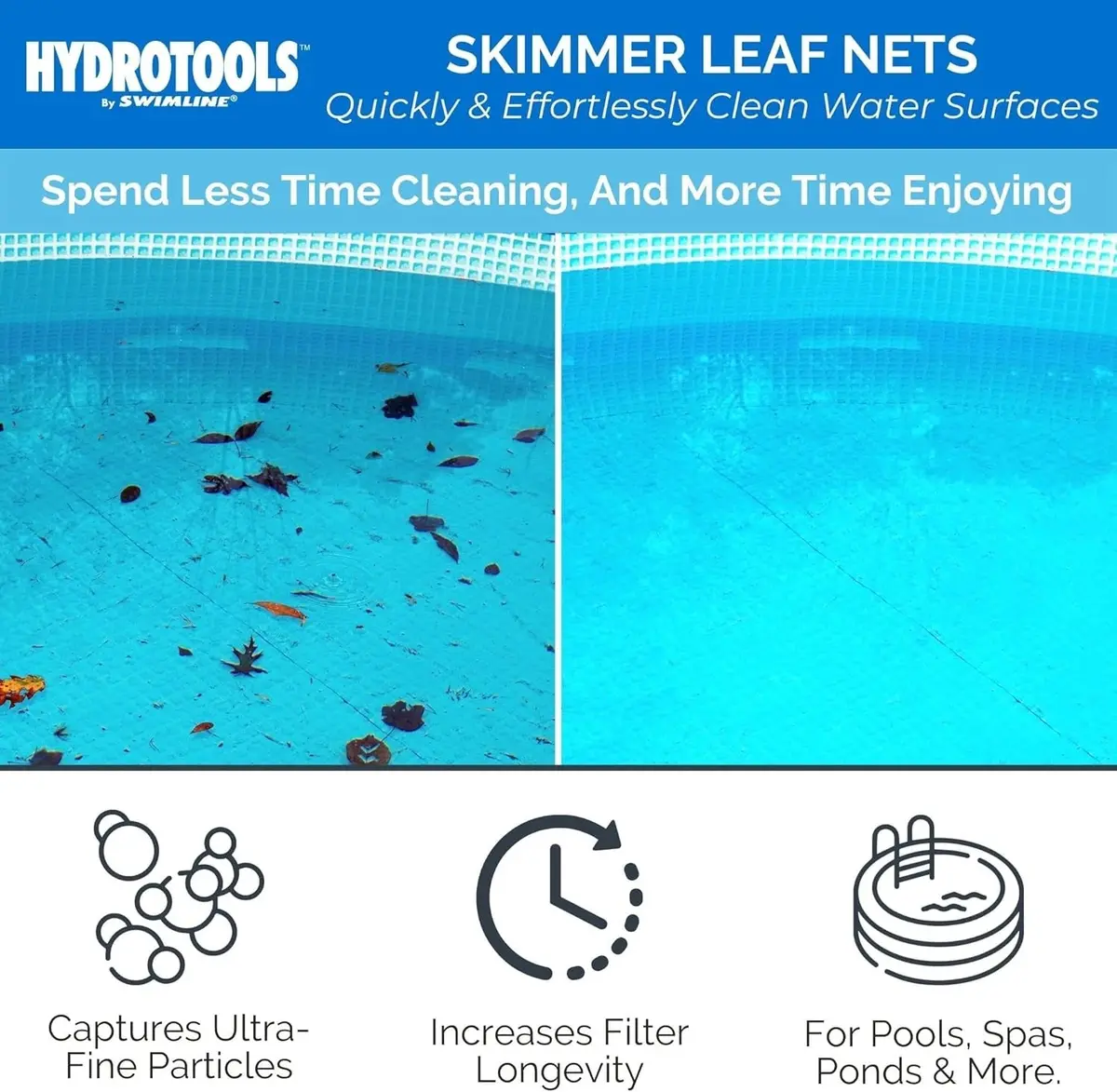 Hydrotools Premium Aluminum Leaf Skimmer Net Head 2
