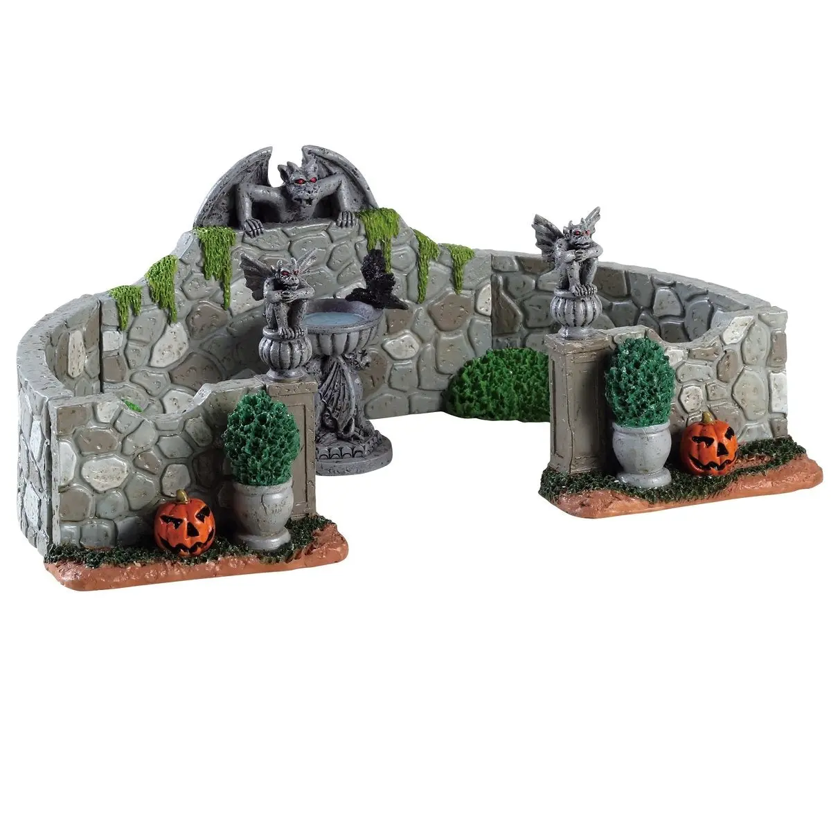 Lemax Spooky Town Grey Gargoyle Garden, Set Of 6 #83350 1