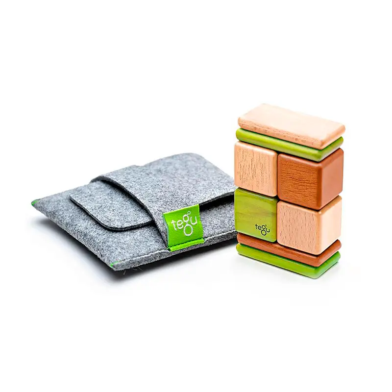 Tegu Original Pocket Pouch Magnetic Wooden Blocks 8 Pieces 5
