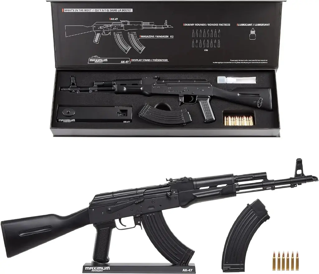 1:1.67 Scale Miniature Ak47 Diecast Metal Model - Black 1