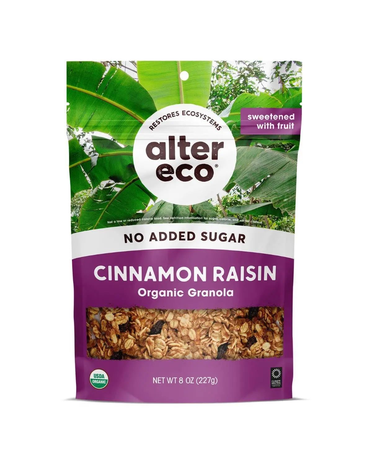 Alter Eco Organic Cinnamon Raisin Granola, 8 Oz (Pack Of 6) 1