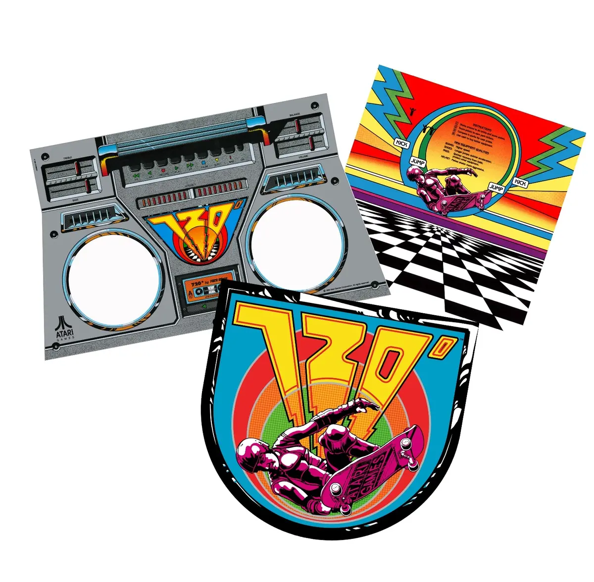 720 Arcade Game Cpo, Boom Box & Side Art Set 1