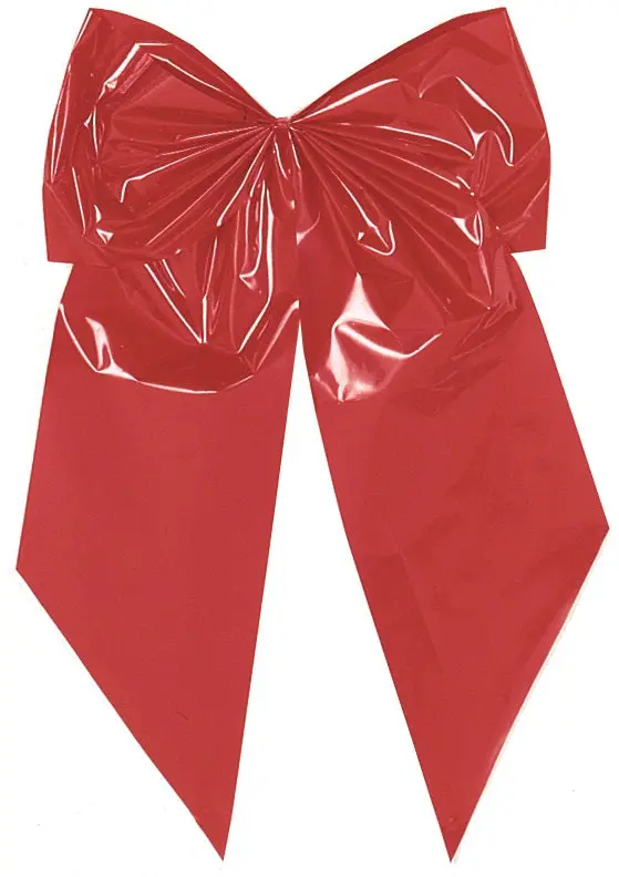 15" X 24" Red Polyester 2-Loop Christmas Bow 1