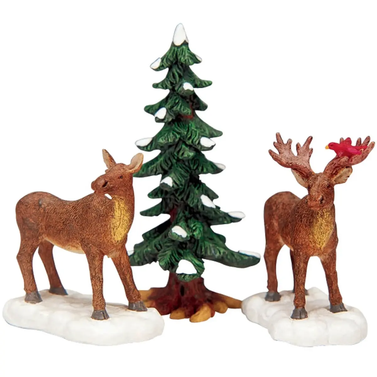 Lemax General Collectible Figurines: Mr. And Mrs. Moose, Set Of 3 #32725 1
