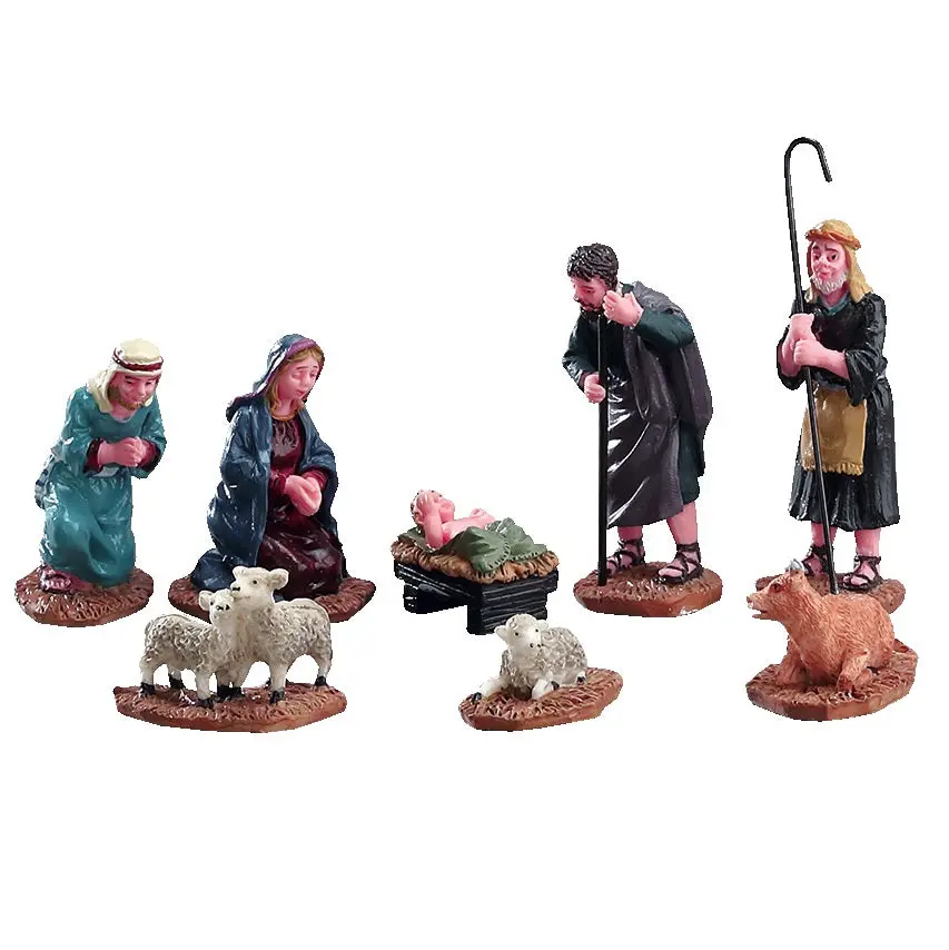 Lemax General Collectible Figurines: Nativity Figurines, Set Of 8 #92351 1