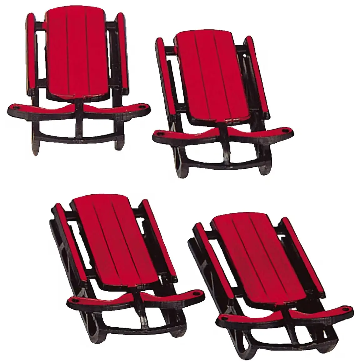 Lemax Vail Village Accessories: Sled, Set Of 4 #34948 1