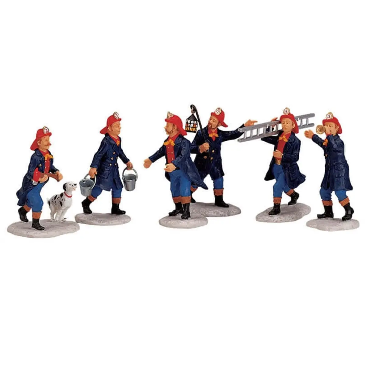 Lemax General Collectibles Figurines: Fireman, Set Of 6 #02446 1
