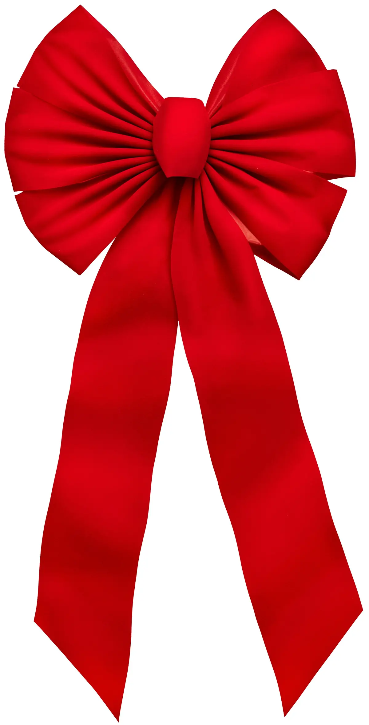 14" X 28" Deluxe 7-Loop Red Embossed Velvet Christmas Bow 1