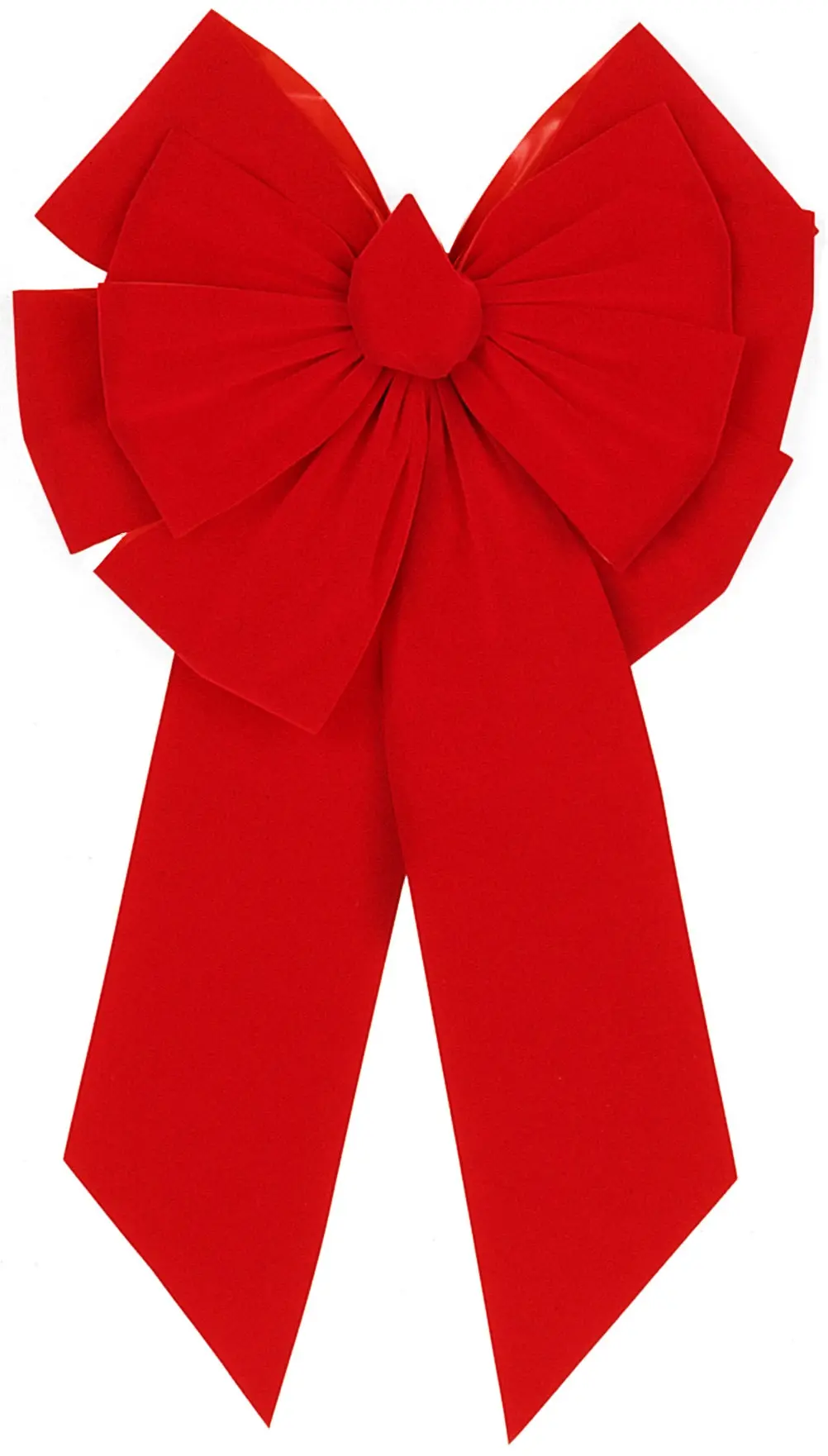 18" X 35" Deluxe 11-Loop Red Velvet Christmas Bow 1