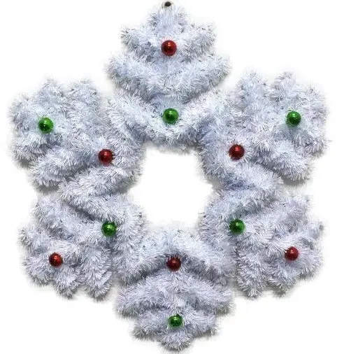 18" 2D Tinsel Snowflake Wreath 1