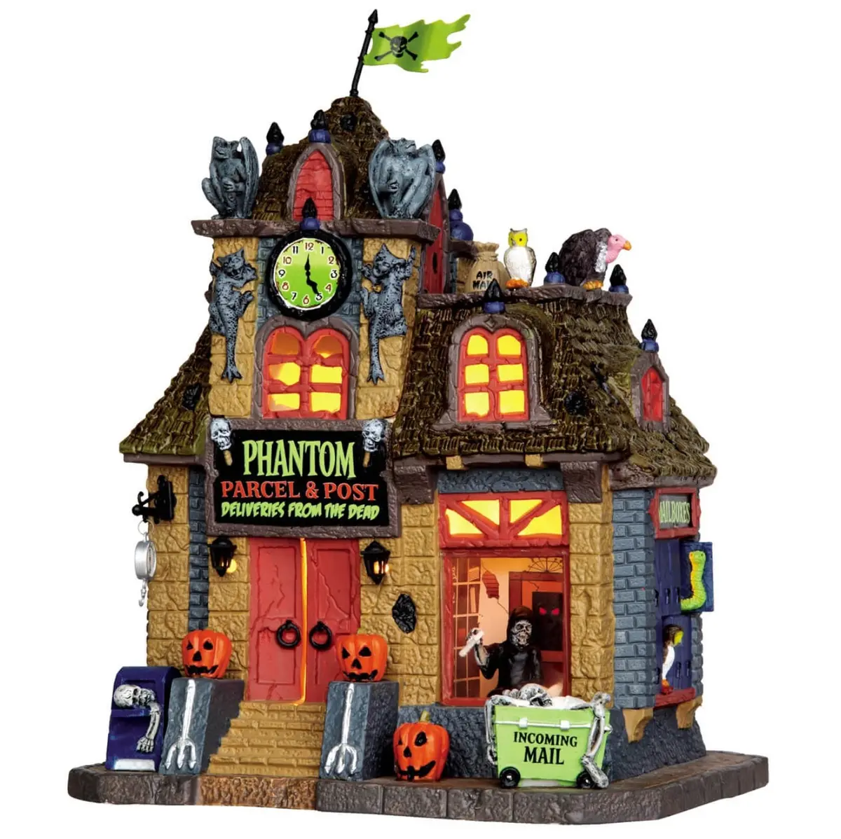 Lemax Spooky Town Lighted Phantom Parcel & Post #45667 1