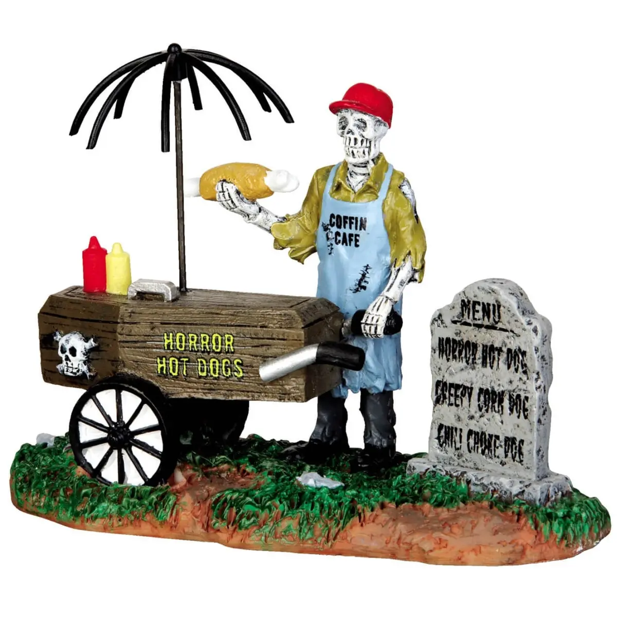 Lemax Spooky Town Ghoul Hot Dog Vendor #42215 1