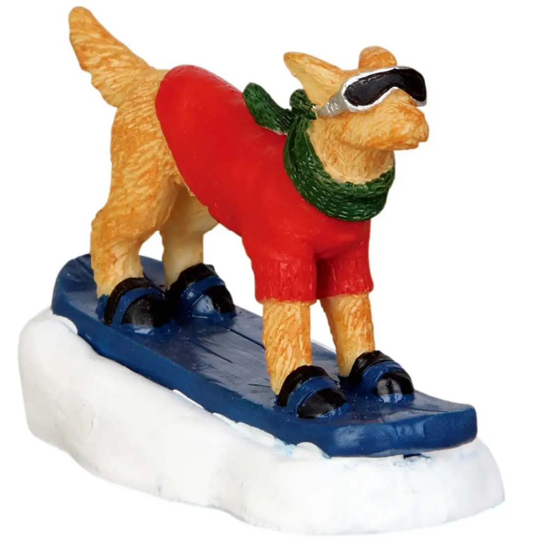 Lemax Vail Village Figurine: Snowboarding Dog #2014 1