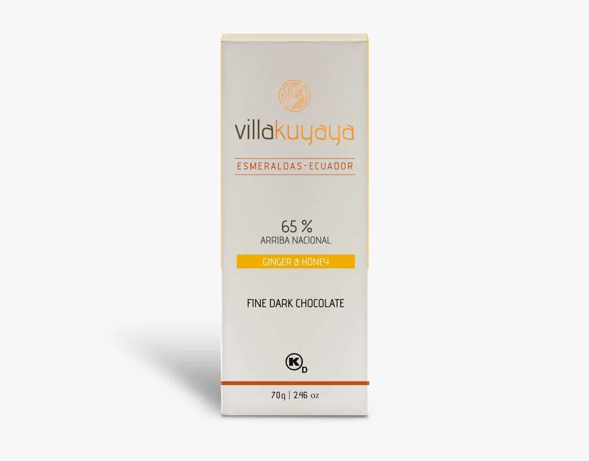 Villakuyaya Fine Dark Chocolate Ginger & Honey 65% (10 Pack) 1