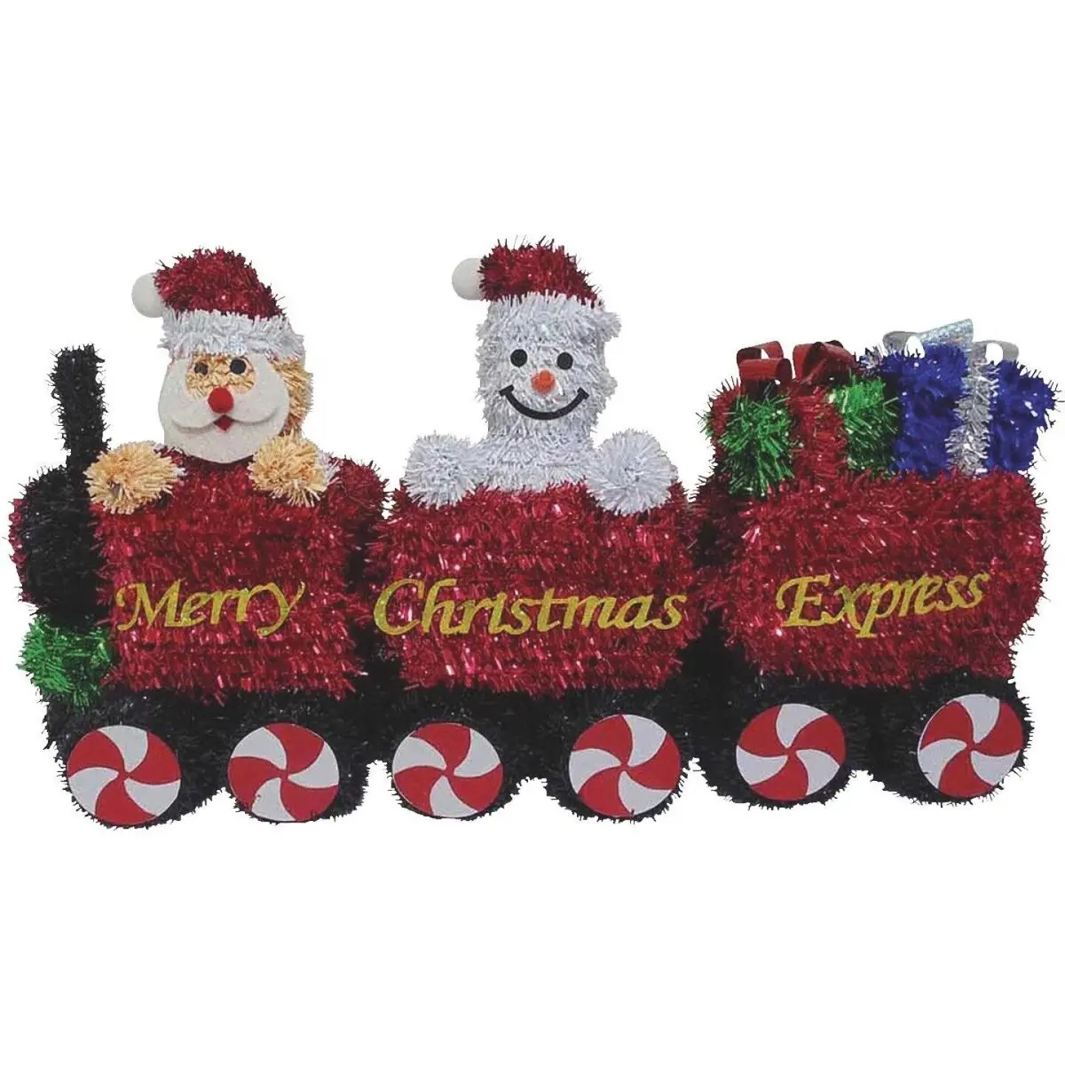3D Tinsel Christmas Train Holiday Decoration 2