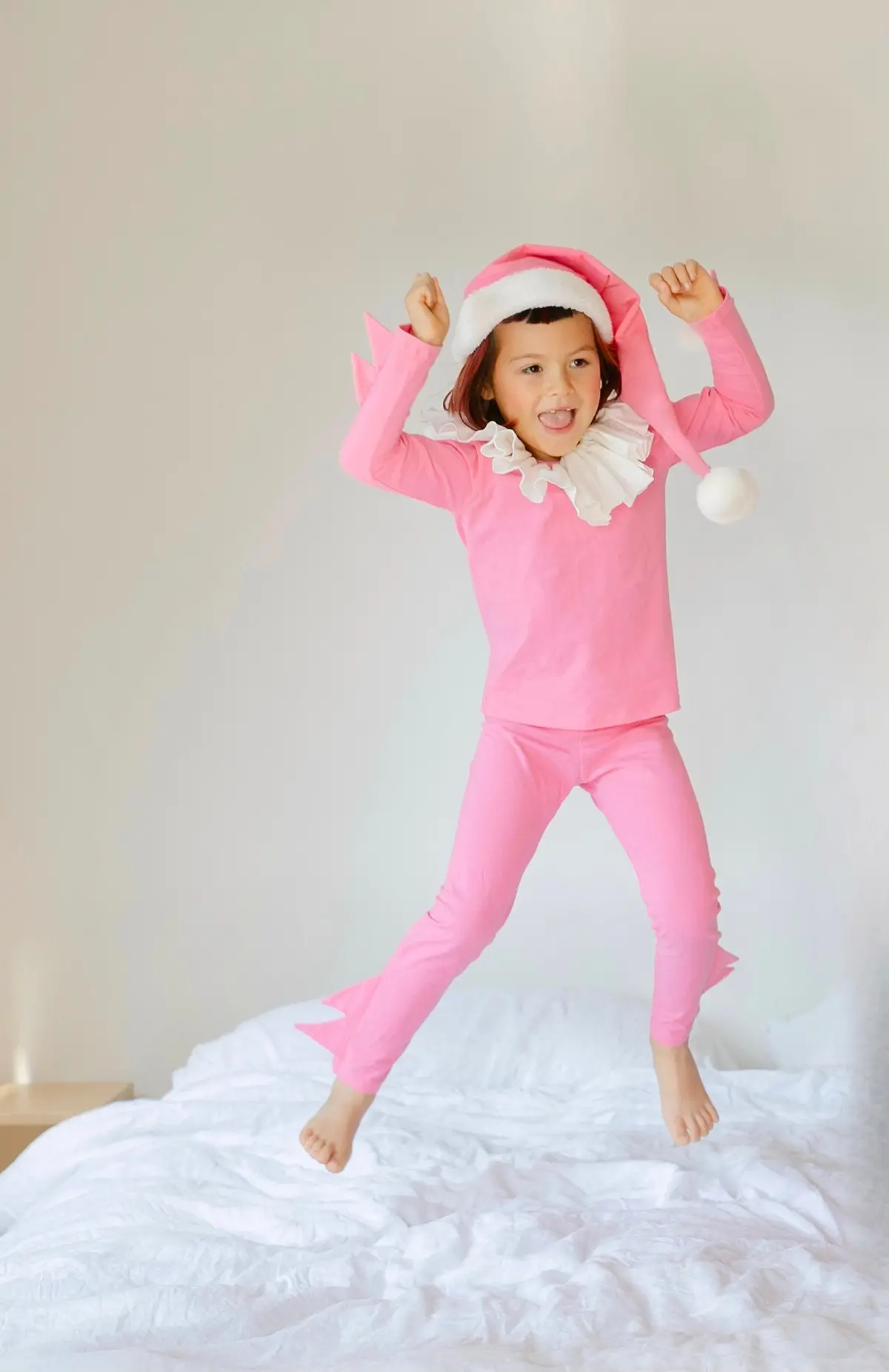 Band Of The Wild Pink Holiday Elf Pajama Costume 2