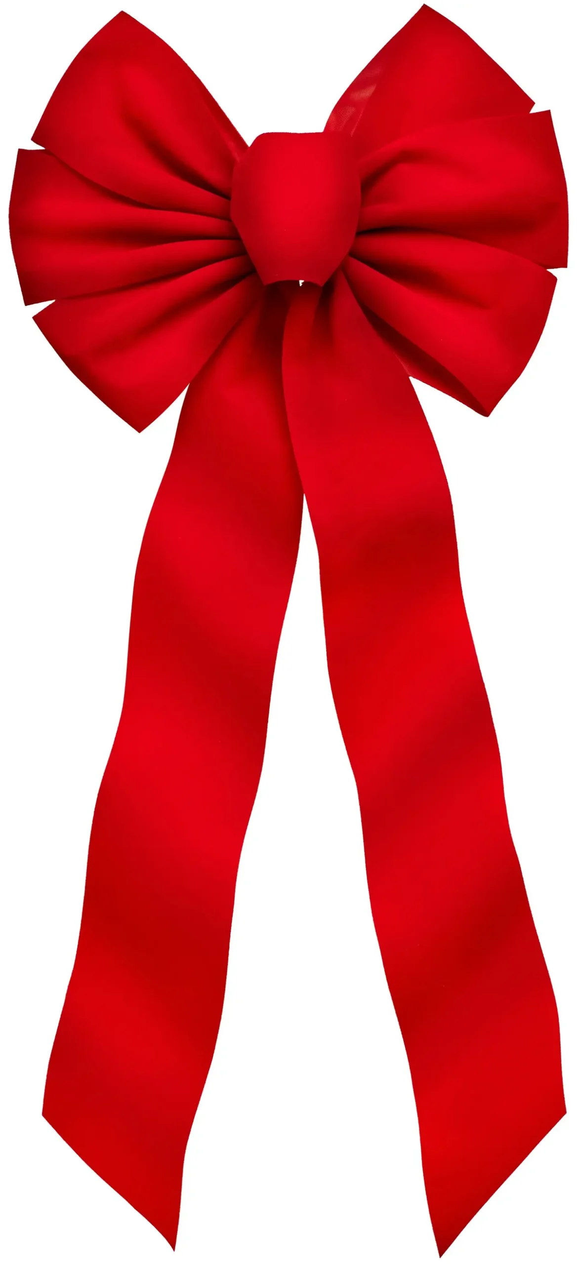 10" X 22" Red Velvet 7-Loop Christmas Bow 1