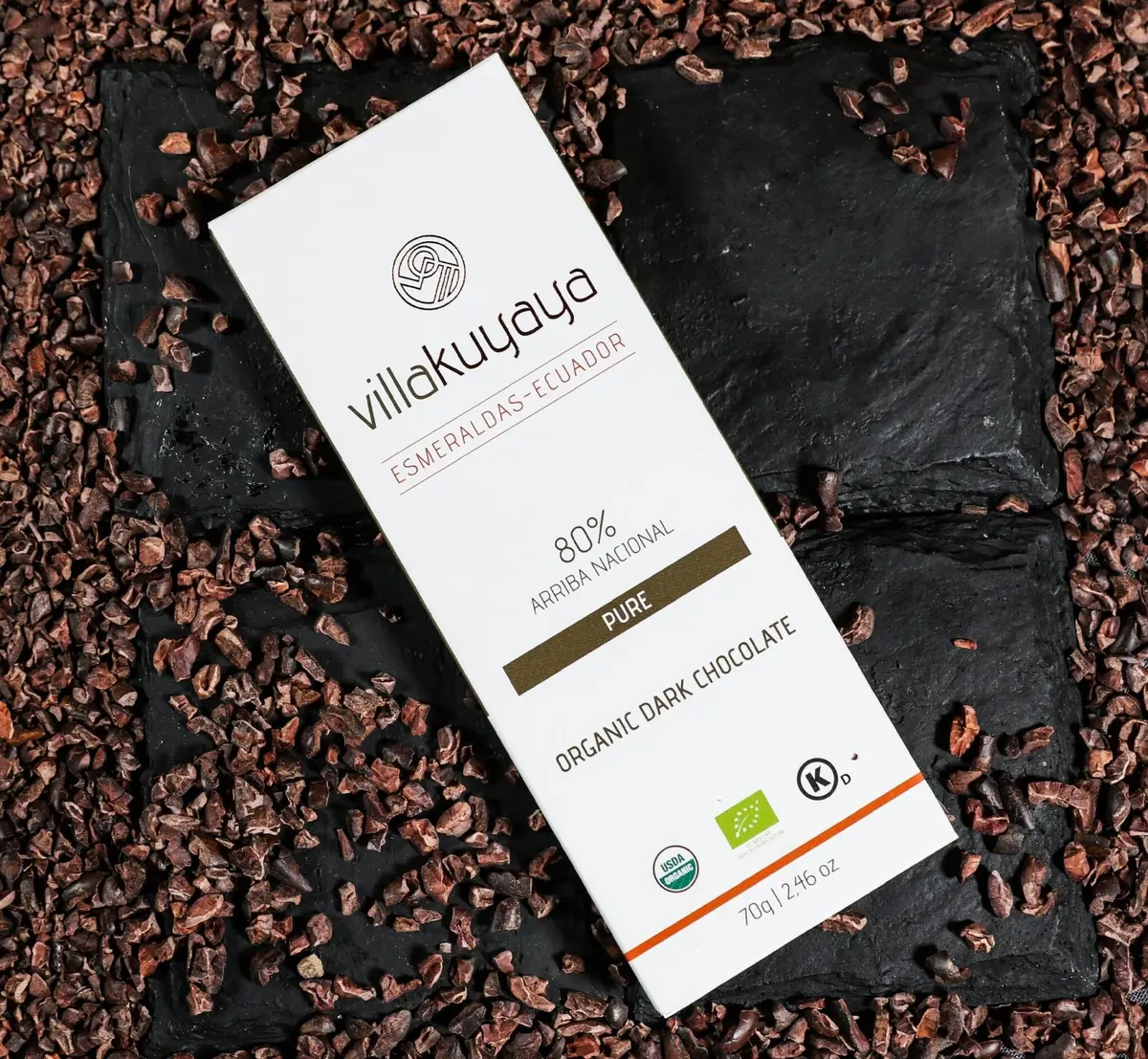 Villakuyaya Organic Dark Chocolate Single Origin 80% Pure (10 Pack) 2