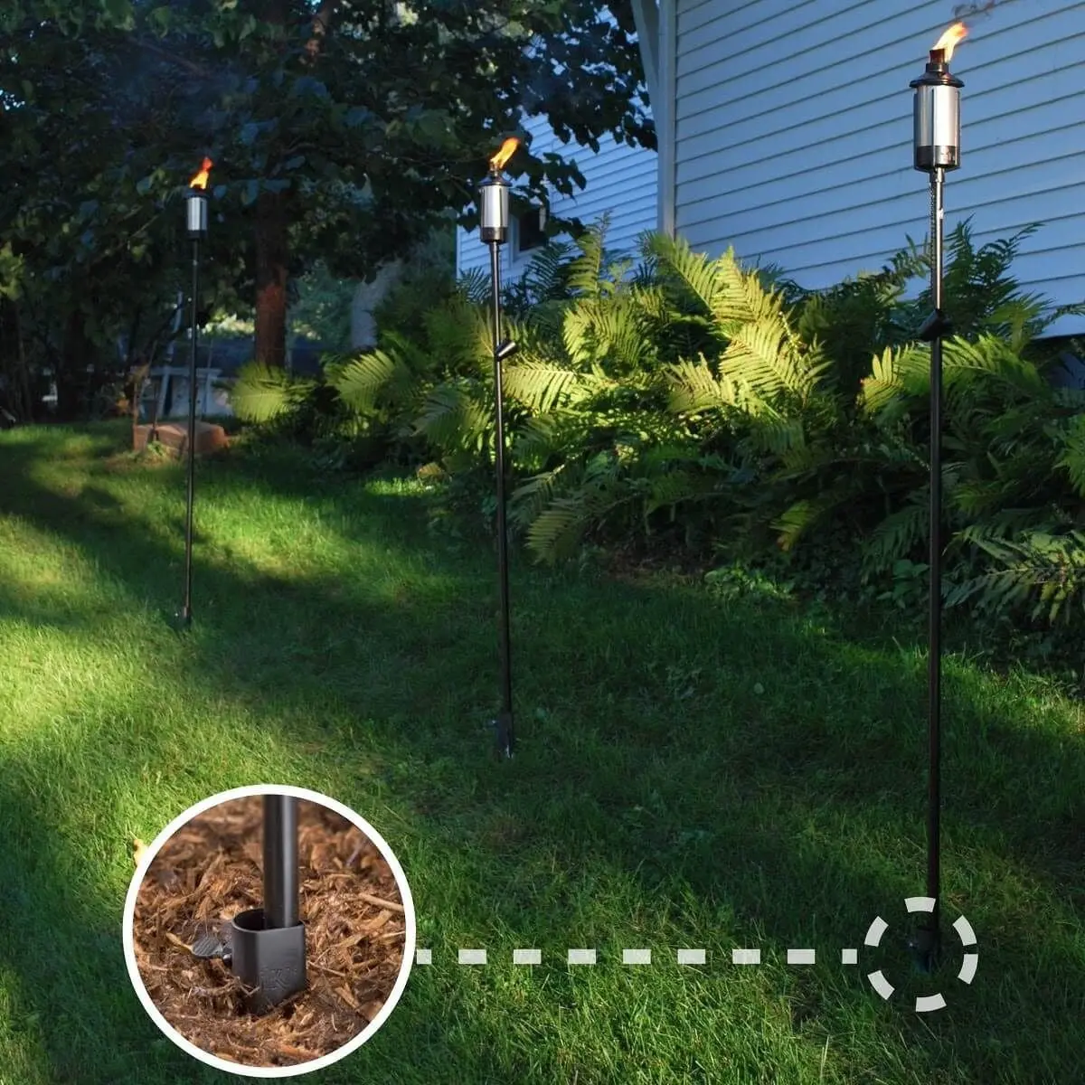 Black Tiki® Torch Stake 1