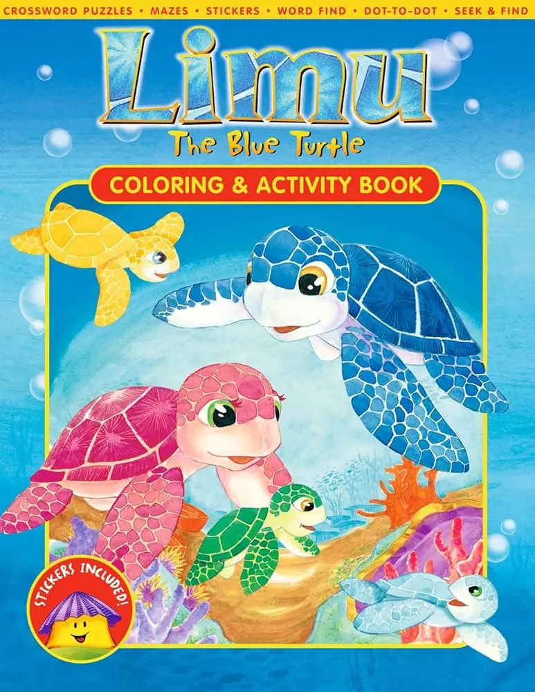 Limu The Blue Turtle: Coloring & Activity Book 1