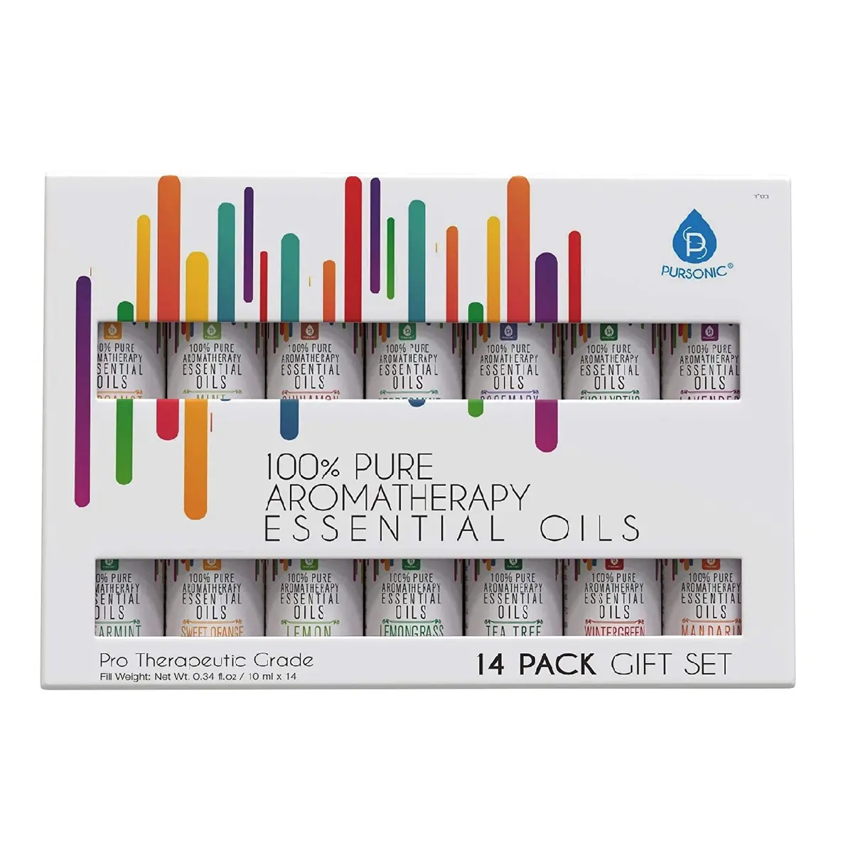 Pursonic 14 Pack Of 100% Pure Essential Aromatherapy Oils 1