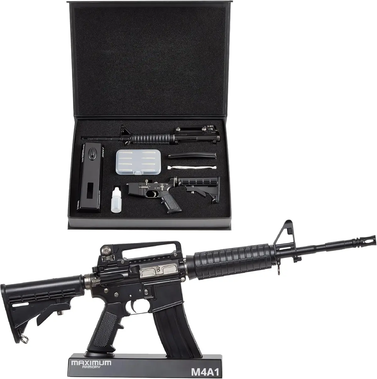 1:1.67 Scale Miniature M4a1 Diecast Metal Model - Black 1