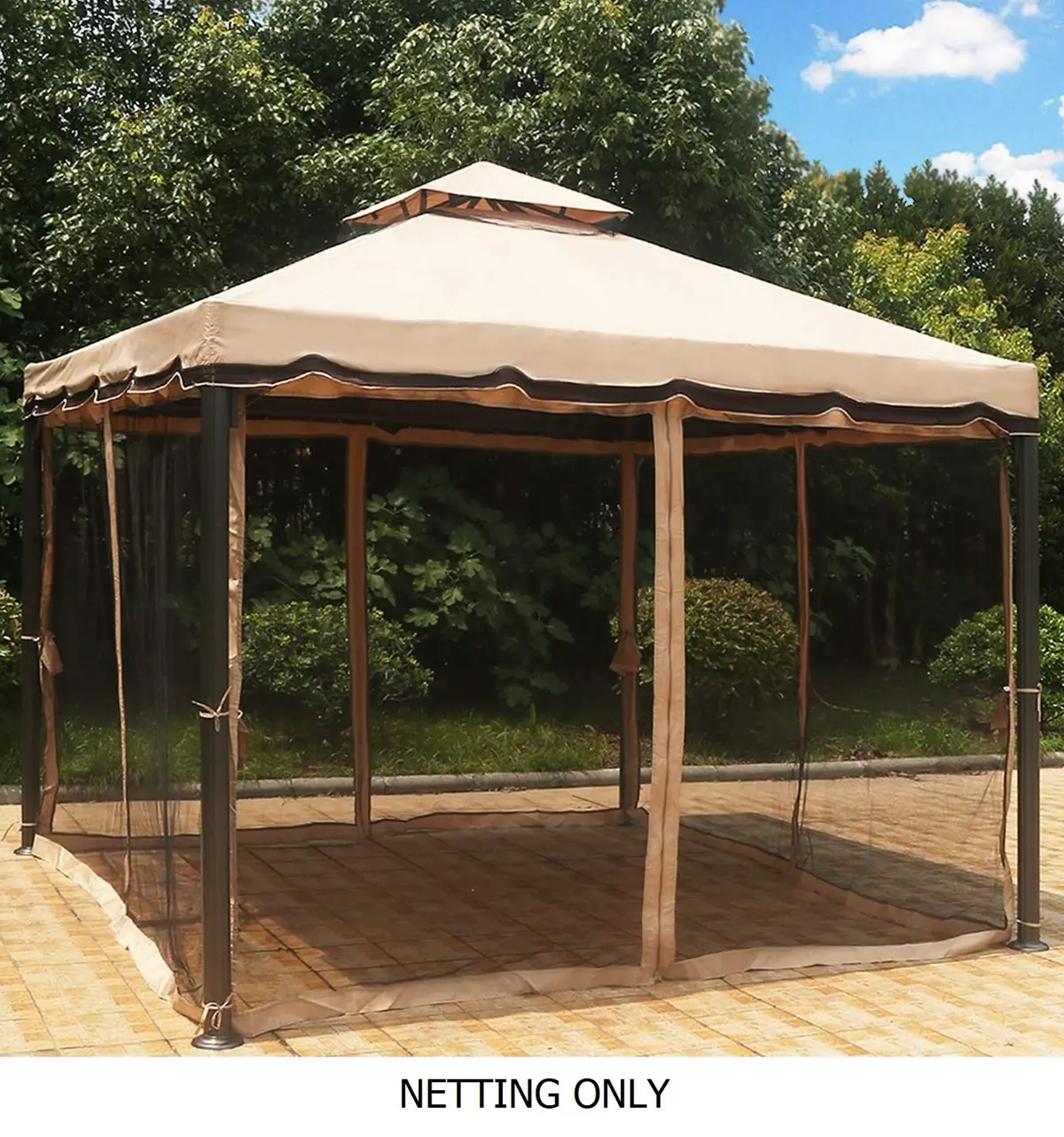 Mosquito Netting For 10' X 12' Rivel Soft Top Gazebo By Sojag 1