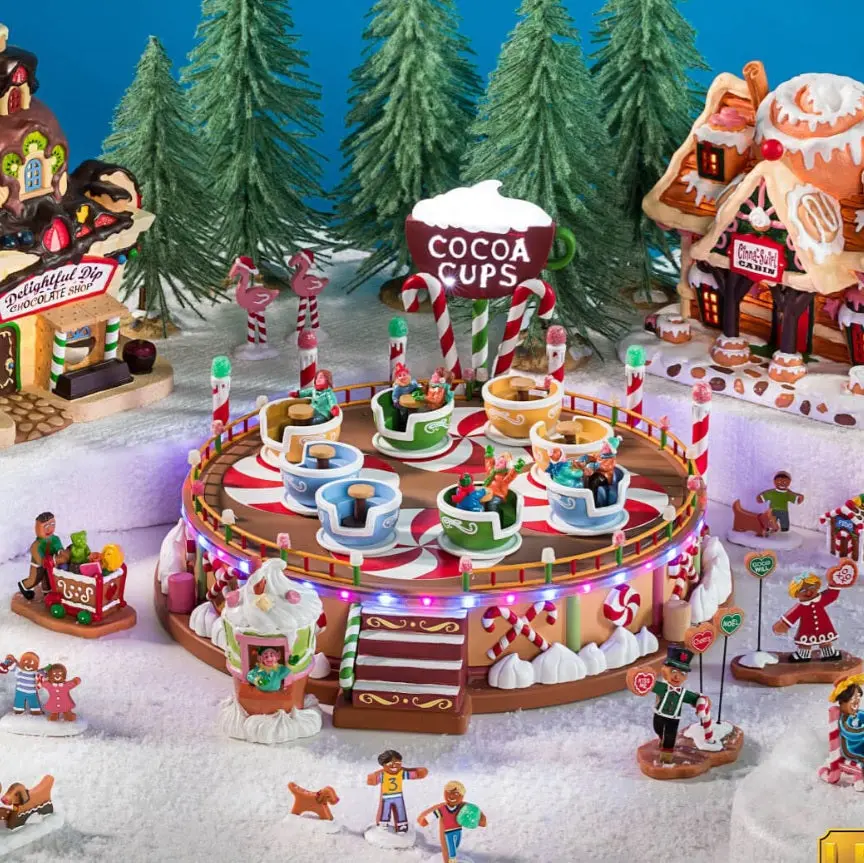 Lemax Sugar N Spice Sights & Sounds: Cocoa Cups #74222 2