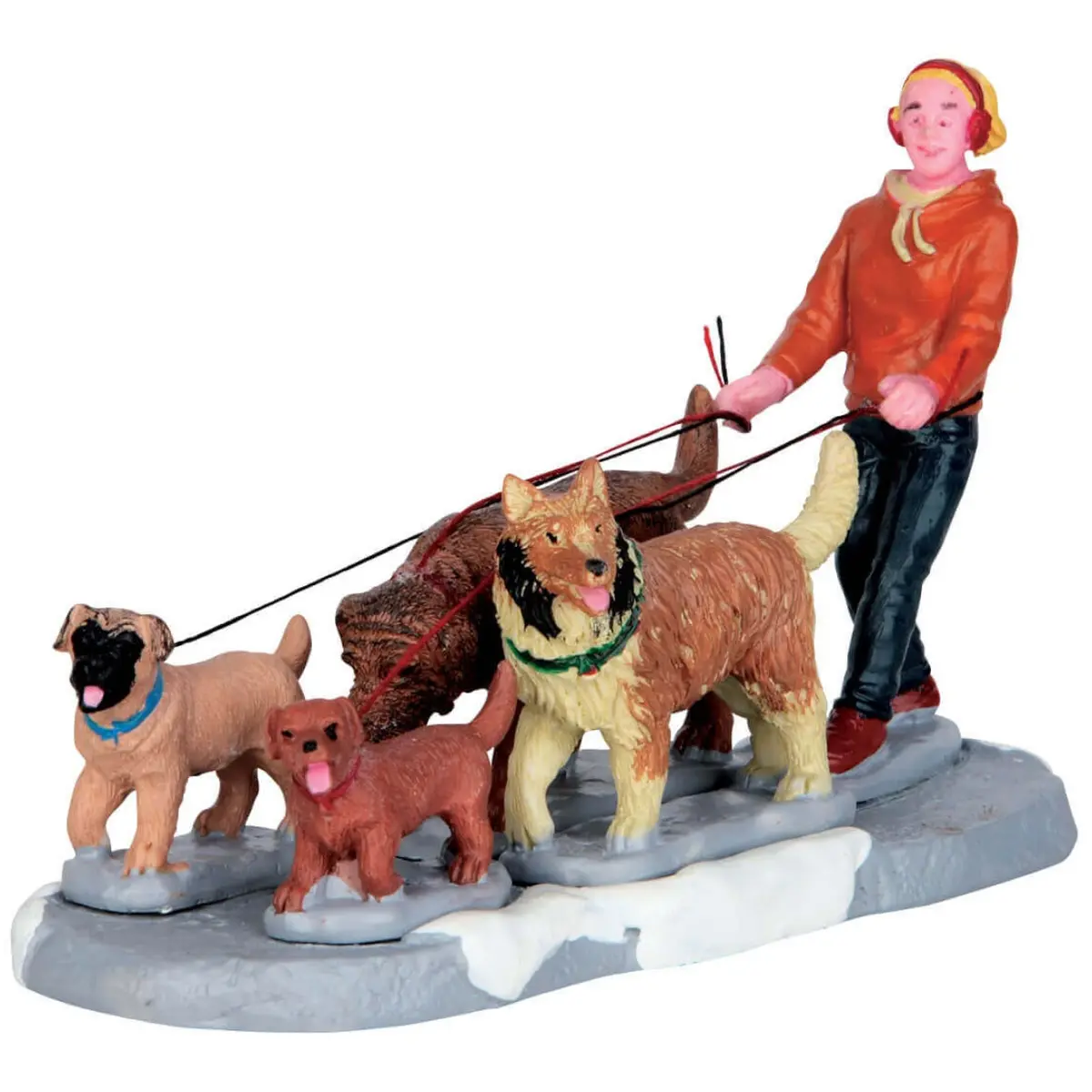 Lemax Vail Village Figurine: A Pack Of Pups #62455 1