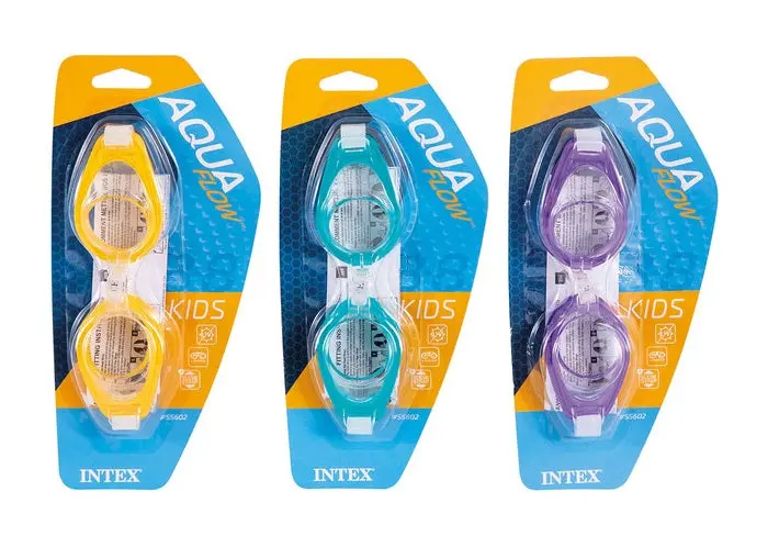 Intex Aquaflow Hypoallergenic Swim Goggles, Ages 3-10 2