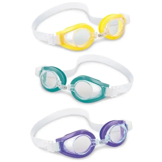 Intex Aquaflow Hypoallergenic Swim Goggles, Ages 3-10 1