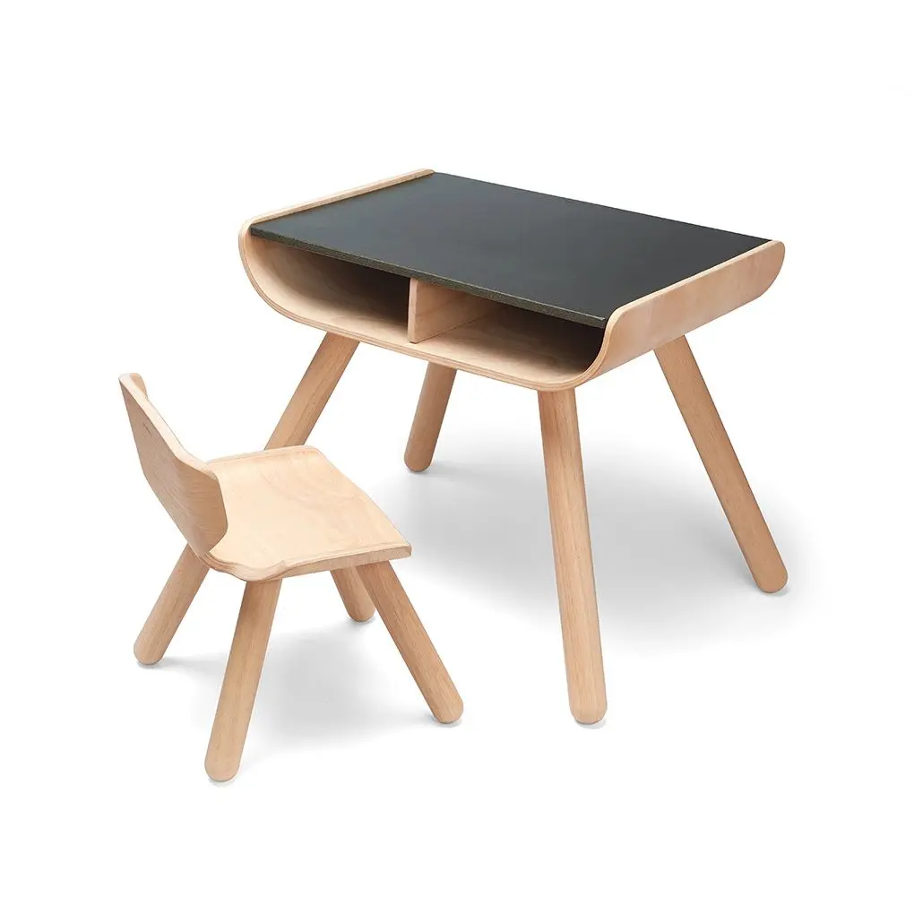 Plantoys Table & Chair - Black 1