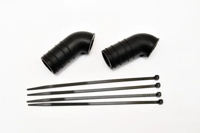 87378B Silicone Pipe Tube-Black, 2Pcs 1