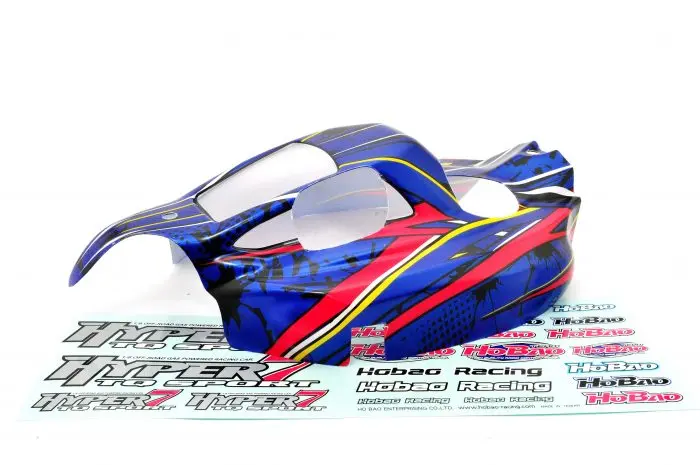 87605Bu　1/8 Hyper 7 Tq Buggy Body Shell -Printed, Blue 1