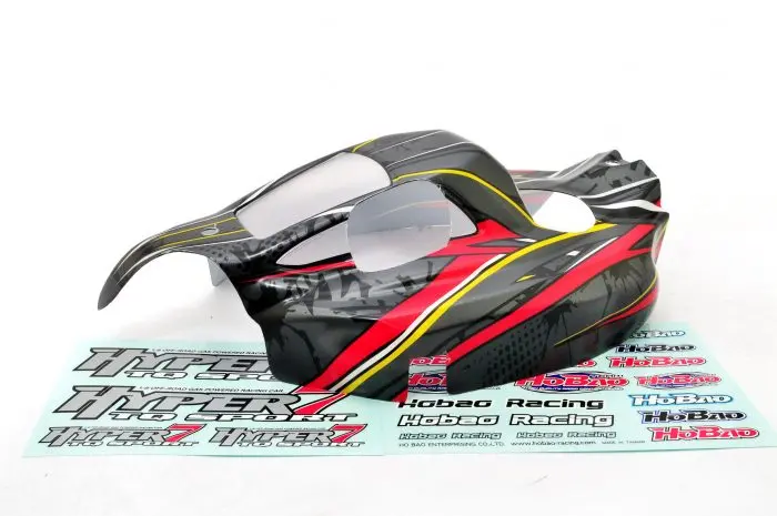 87605Dg　1/8 Hyper 7 Tq Buggy Body Shell -Printed, Grey 1