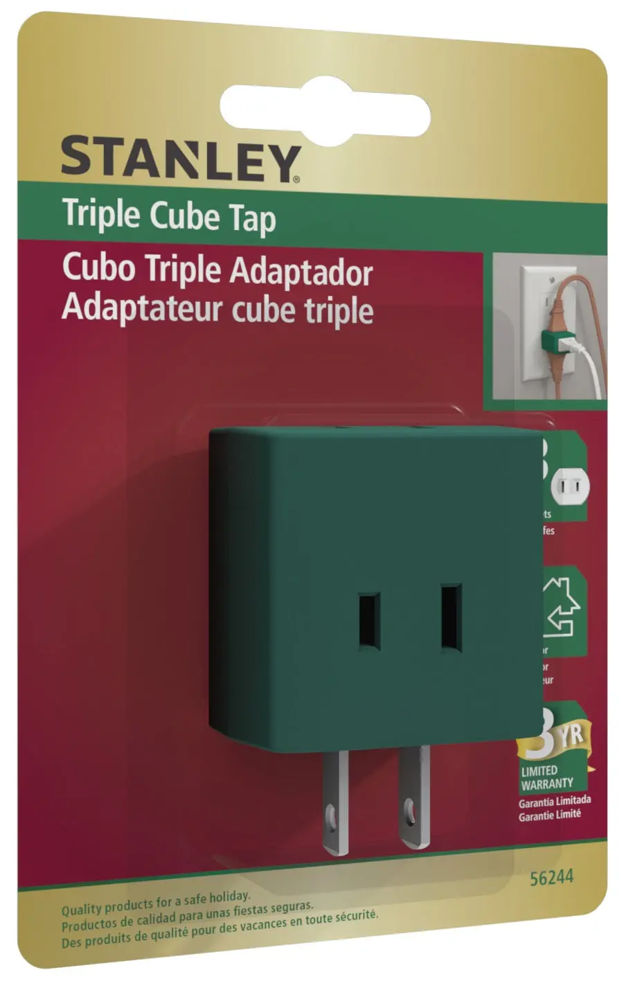 Stanley 3-Outlet Polarized Cube Tap 1